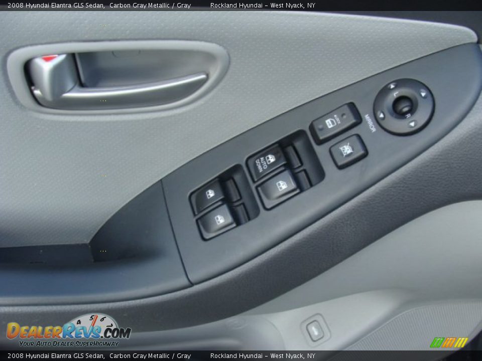 2008 Hyundai Elantra GLS Sedan Carbon Gray Metallic / Gray Photo #8