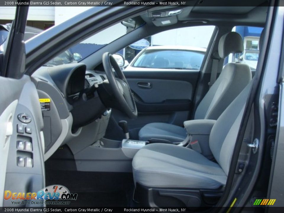 2008 Hyundai Elantra GLS Sedan Carbon Gray Metallic / Gray Photo #10