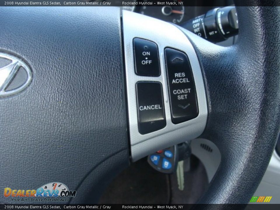 2008 Hyundai Elantra GLS Sedan Carbon Gray Metallic / Gray Photo #15