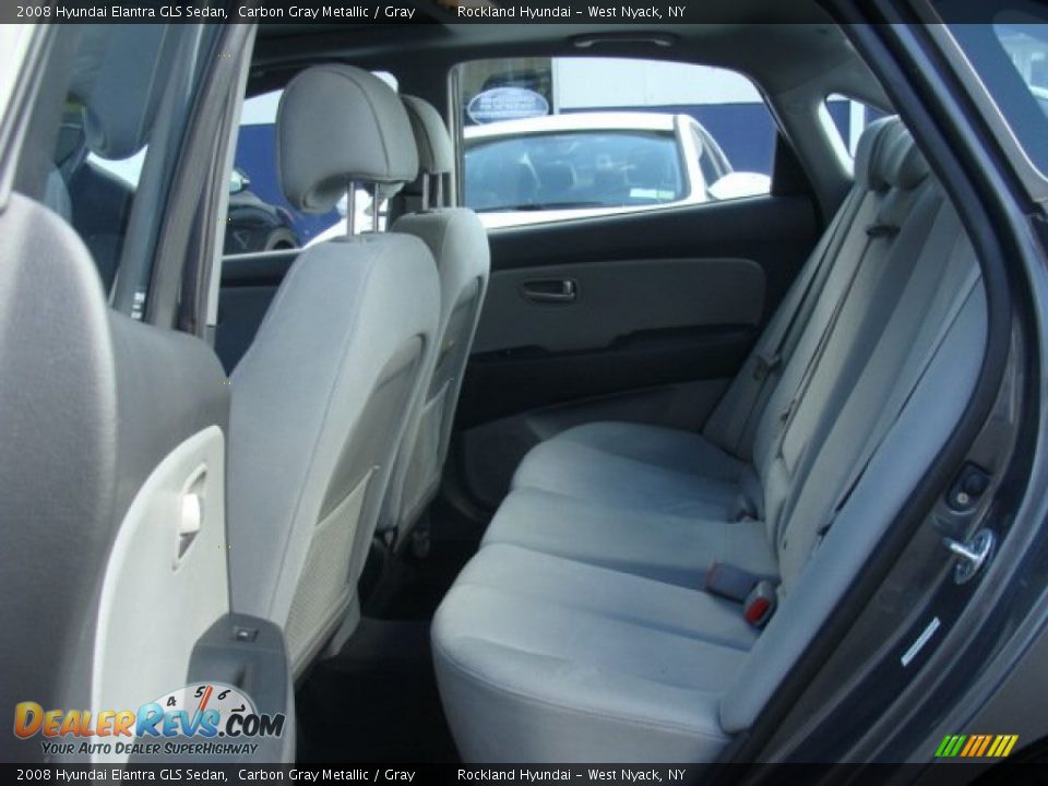 2008 Hyundai Elantra GLS Sedan Carbon Gray Metallic / Gray Photo #20