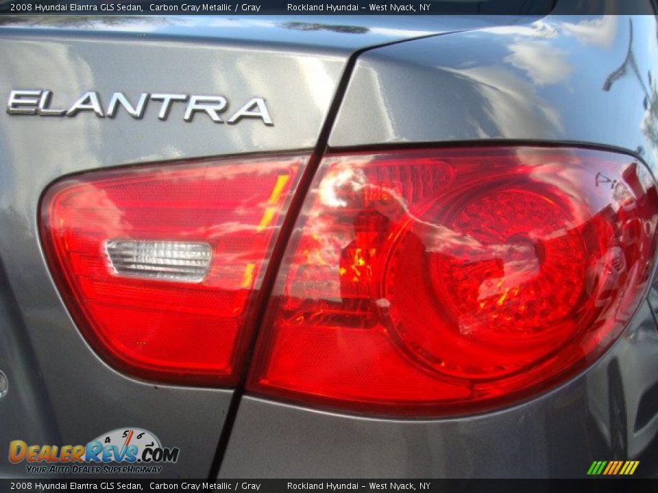 2008 Hyundai Elantra GLS Sedan Carbon Gray Metallic / Gray Photo #22