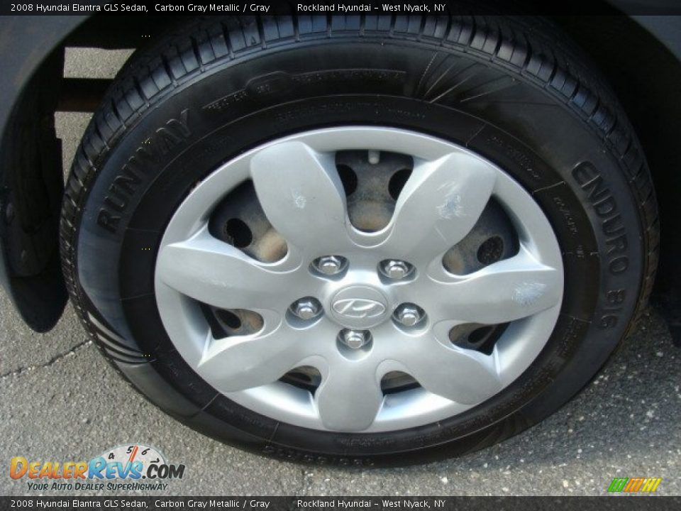 2008 Hyundai Elantra GLS Sedan Carbon Gray Metallic / Gray Photo #27