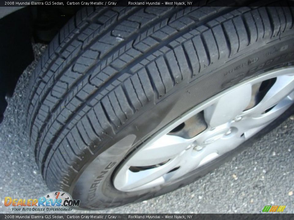 2008 Hyundai Elantra GLS Sedan Carbon Gray Metallic / Gray Photo #28