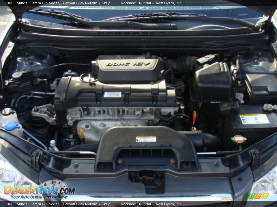2008 Hyundai Elantra GLS Sedan Carbon Gray Metallic / Gray Photo #29