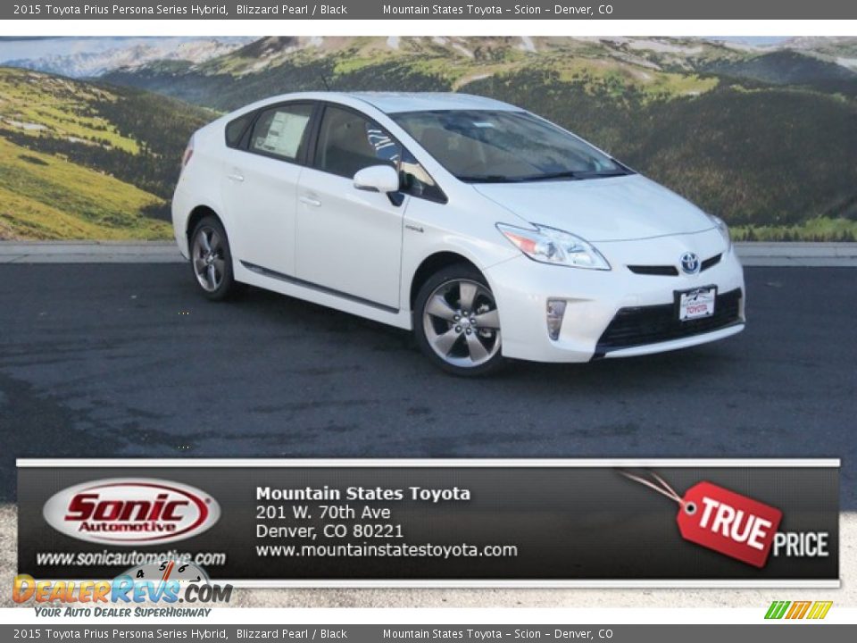 2015 Toyota Prius Persona Series Hybrid Blizzard Pearl / Black Photo #1