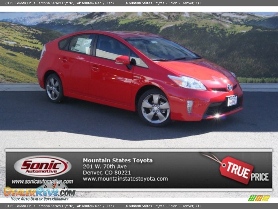 2015 Toyota Prius Persona Series Hybrid Absolutely Red / Black Photo #1