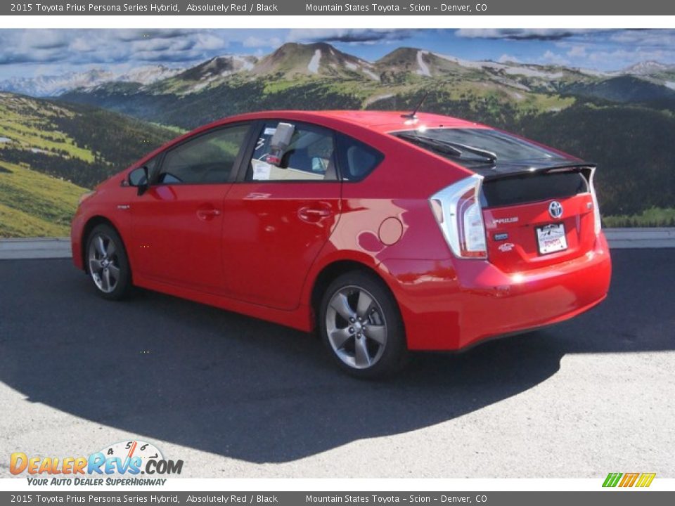 2015 Toyota Prius Persona Series Hybrid Absolutely Red / Black Photo #3