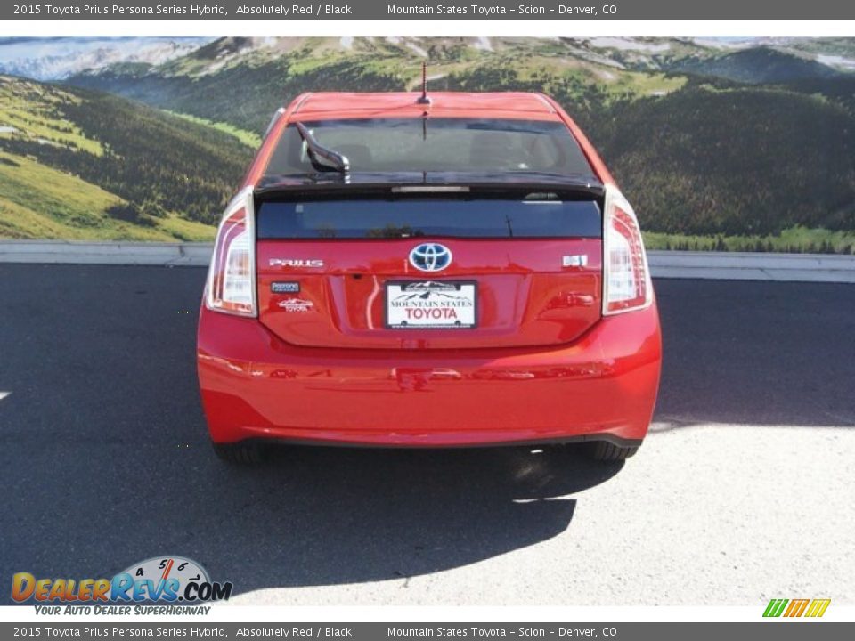 2015 Toyota Prius Persona Series Hybrid Absolutely Red / Black Photo #4