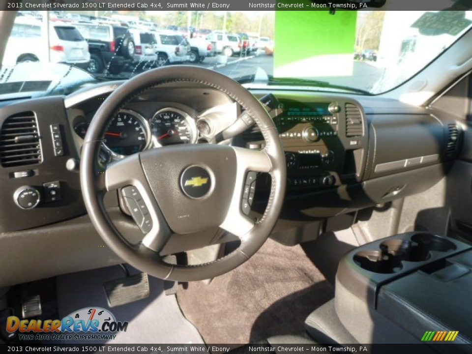 2013 Chevrolet Silverado 1500 LT Extended Cab 4x4 Summit White / Ebony Photo #13