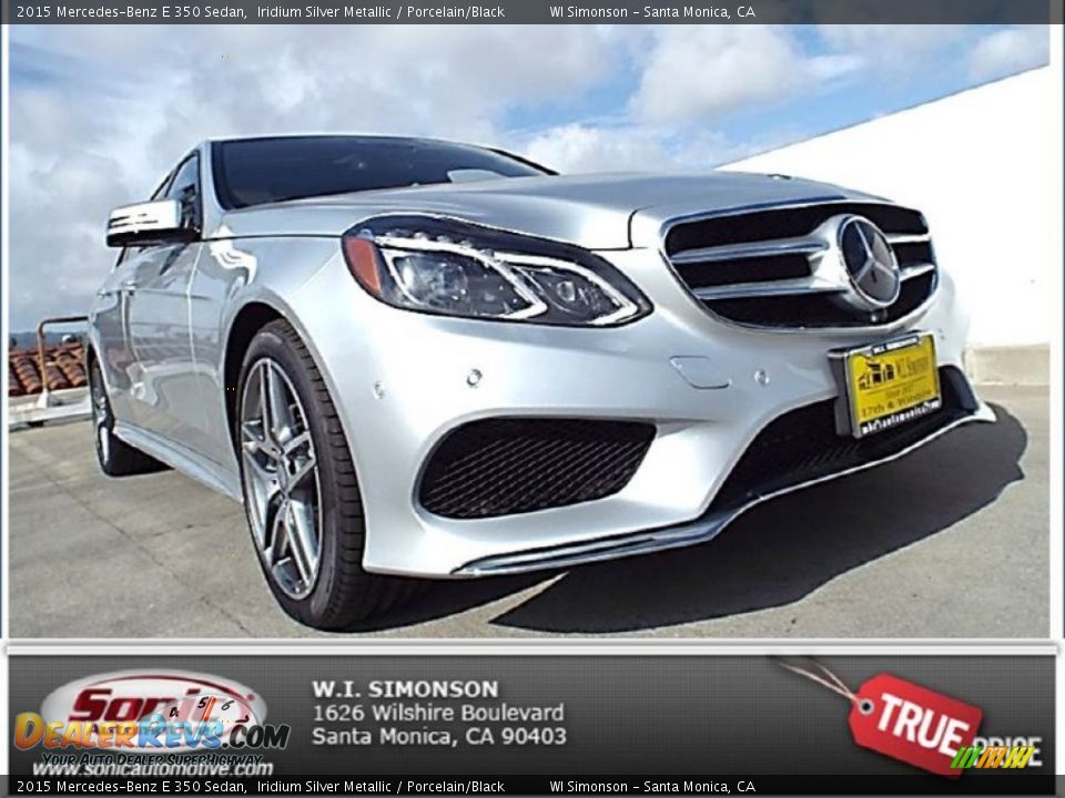 2015 Mercedes-Benz E 350 Sedan Iridium Silver Metallic / Porcelain/Black Photo #1