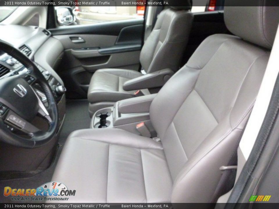 2011 Honda Odyssey Touring Smoky Topaz Metallic / Truffle Photo #15