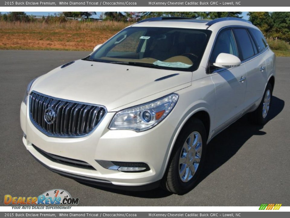 2015 Buick Enclave Premium White Diamond Tricoat / Choccachino/Cocoa Photo #2