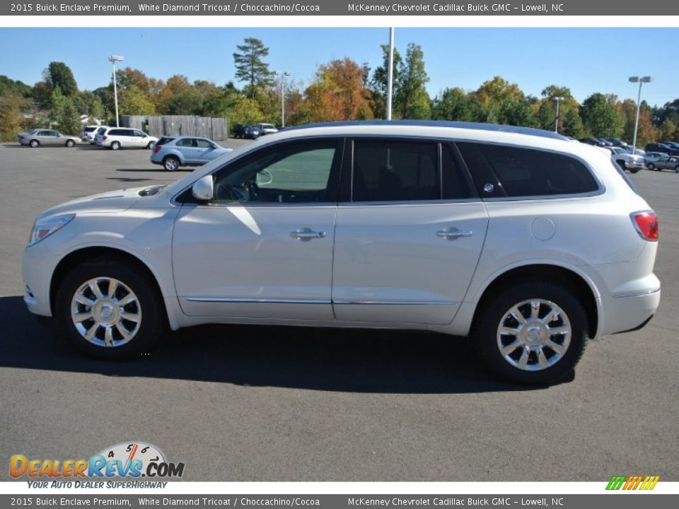 2015 Buick Enclave Premium White Diamond Tricoat / Choccachino/Cocoa Photo #3