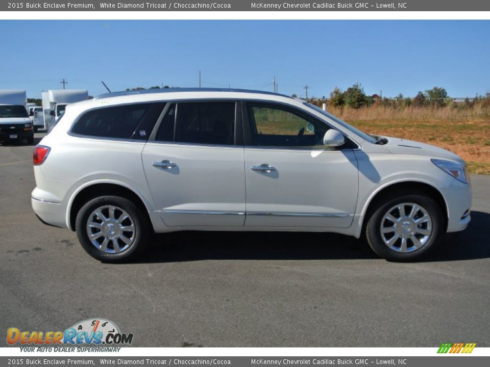2015 Buick Enclave Premium White Diamond Tricoat / Choccachino/Cocoa Photo #6