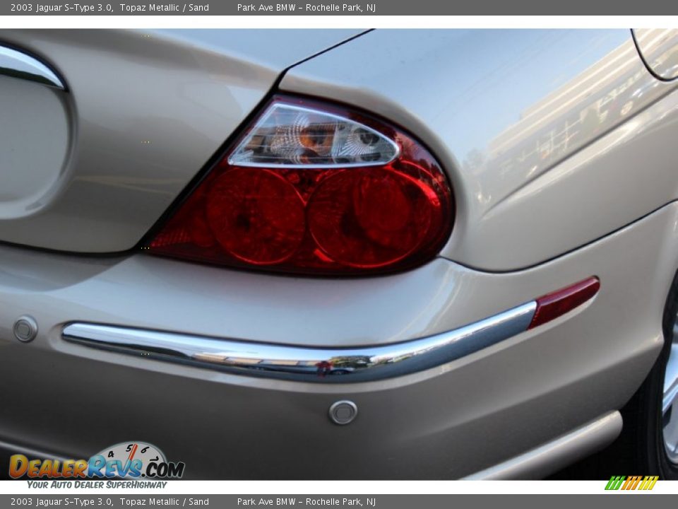 2003 Jaguar S-Type 3.0 Topaz Metallic / Sand Photo #22