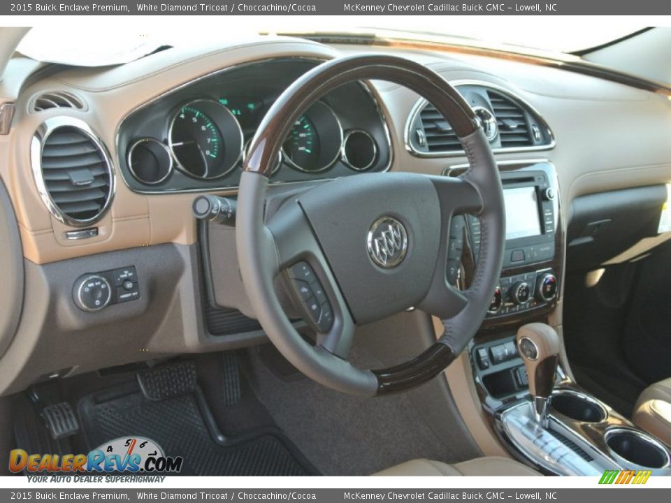 2015 Buick Enclave Premium White Diamond Tricoat / Choccachino/Cocoa Photo #26