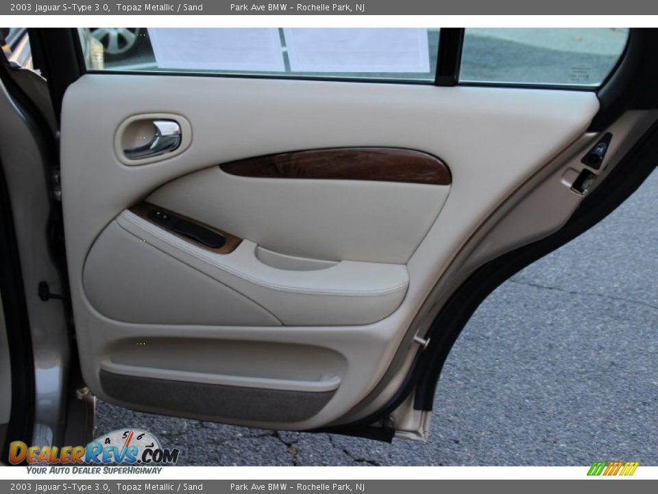 2003 Jaguar S-Type 3.0 Topaz Metallic / Sand Photo #23