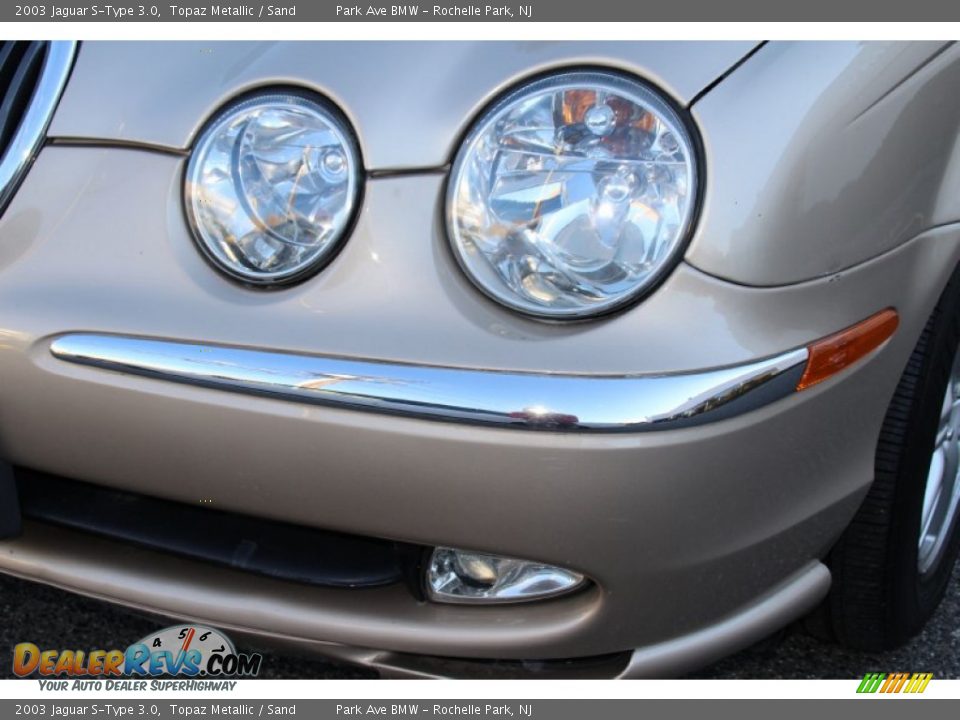 2003 Jaguar S-Type 3.0 Topaz Metallic / Sand Photo #30