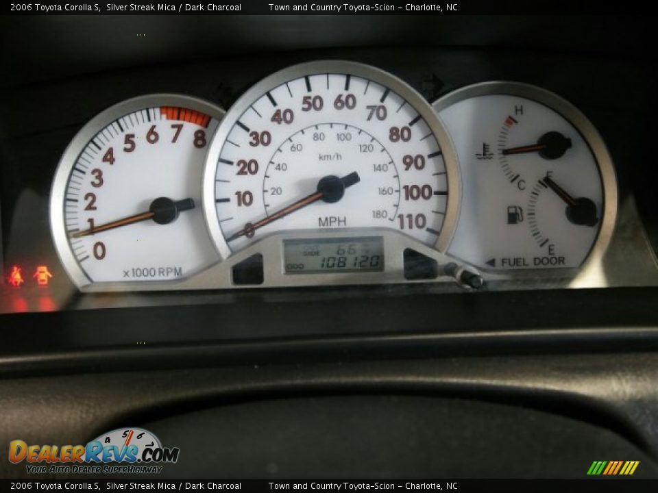2006 Toyota Corolla S Silver Streak Mica / Dark Charcoal Photo #31