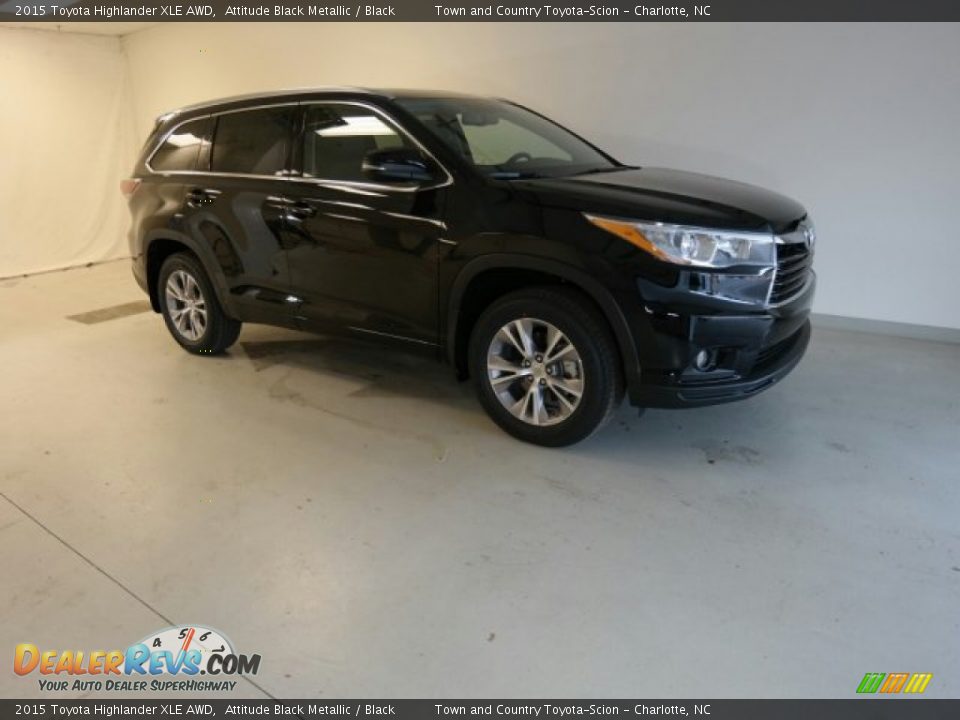 2015 Toyota Highlander XLE AWD Attitude Black Metallic / Black Photo #4