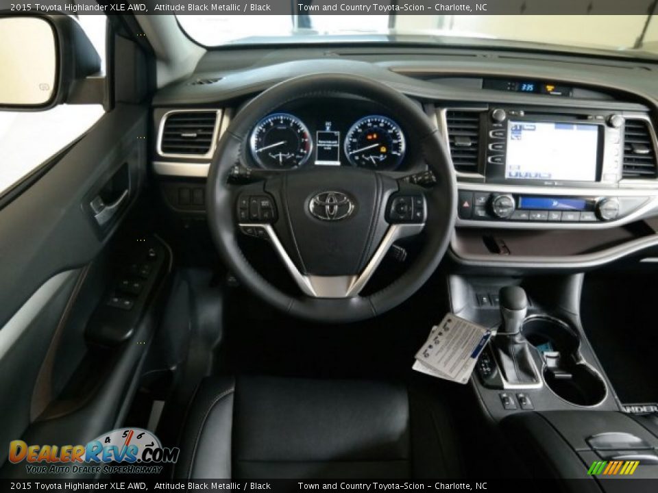 2015 Toyota Highlander XLE AWD Attitude Black Metallic / Black Photo #14