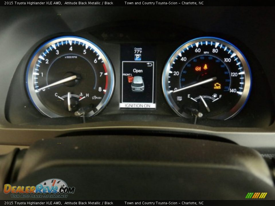 2015 Toyota Highlander XLE AWD Attitude Black Metallic / Black Photo #16