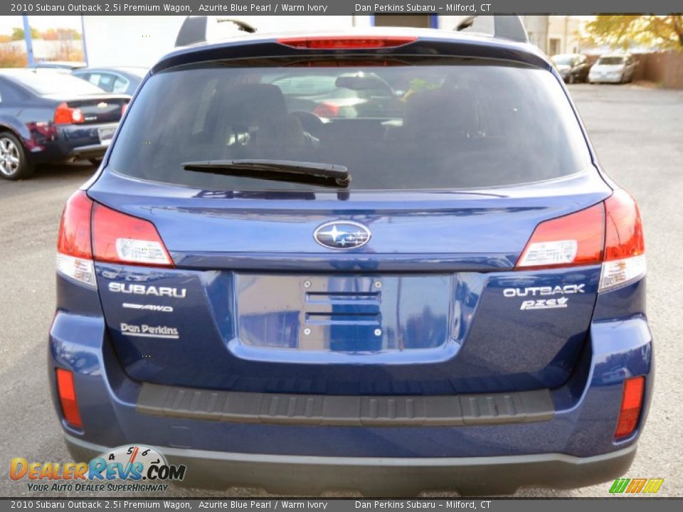 2010 Subaru Outback 2.5i Premium Wagon Azurite Blue Pearl / Warm Ivory Photo #7