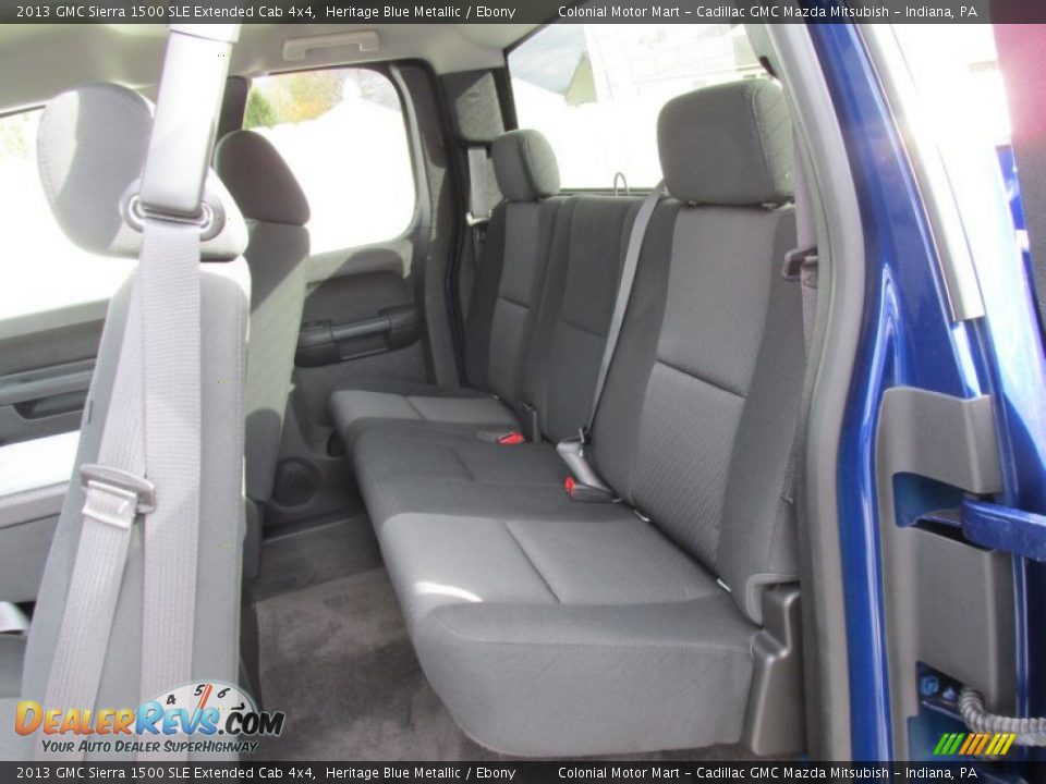 2013 GMC Sierra 1500 SLE Extended Cab 4x4 Heritage Blue Metallic / Ebony Photo #15
