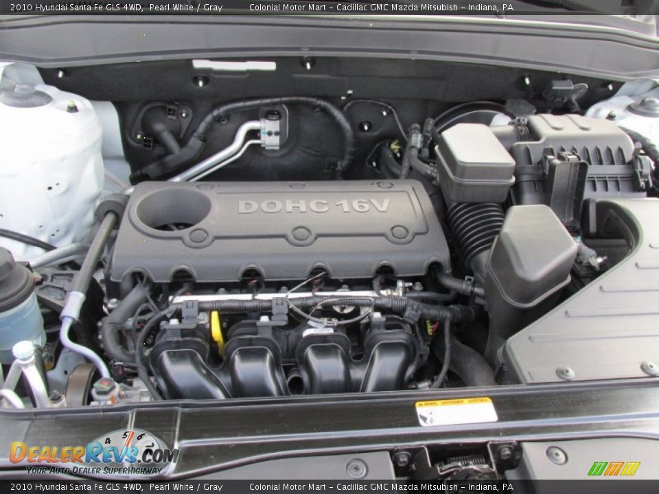 2010 Hyundai Santa Fe GLS 4WD 2.4 Liter DOHC 16-Valve VVT 4 Cylinder Engine Photo #10