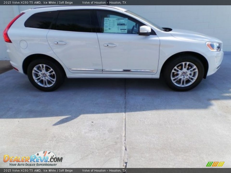 2015 Volvo XC60 T5 AWD Ice White / Soft Beige Photo #7