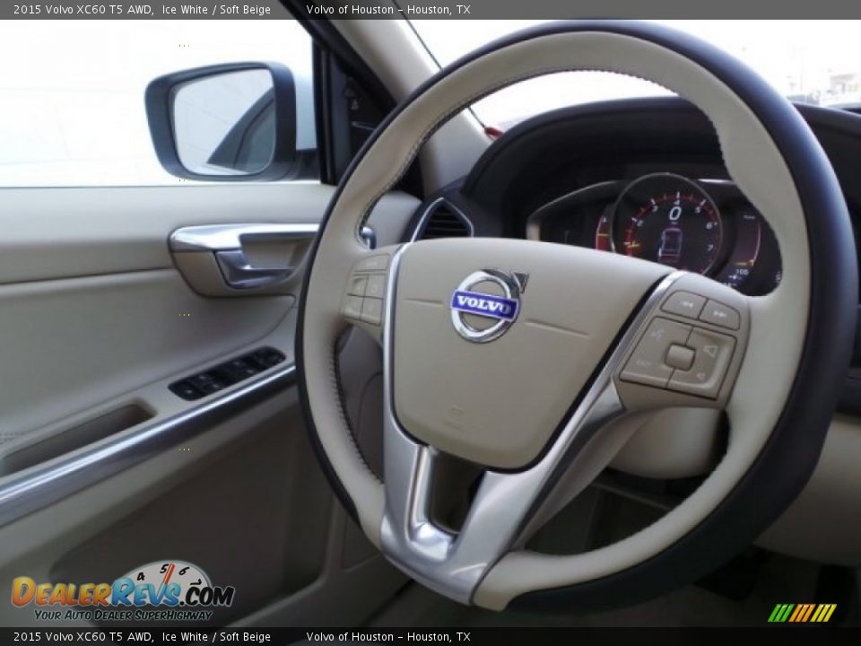 2015 Volvo XC60 T5 AWD Ice White / Soft Beige Photo #27