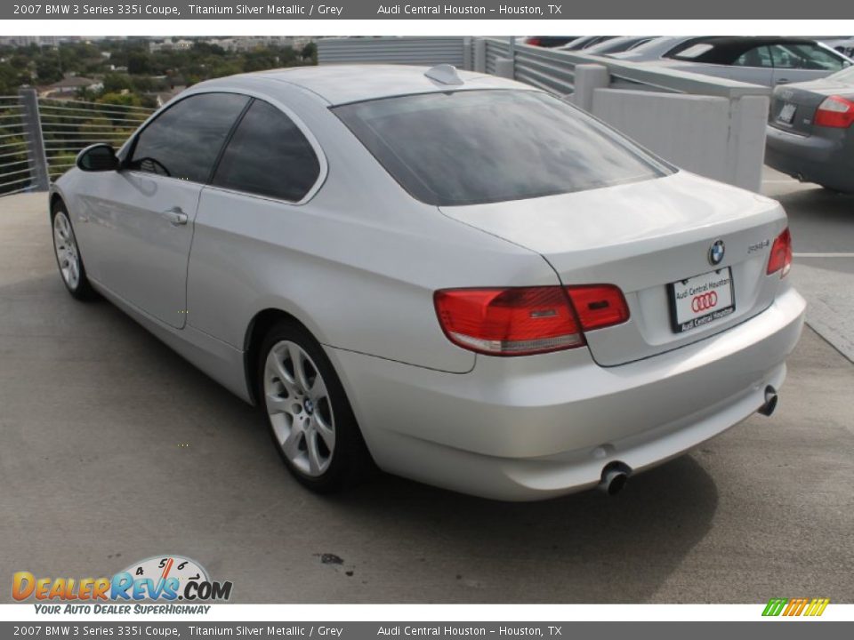 2007 BMW 3 Series 335i Coupe Titanium Silver Metallic / Grey Photo #7
