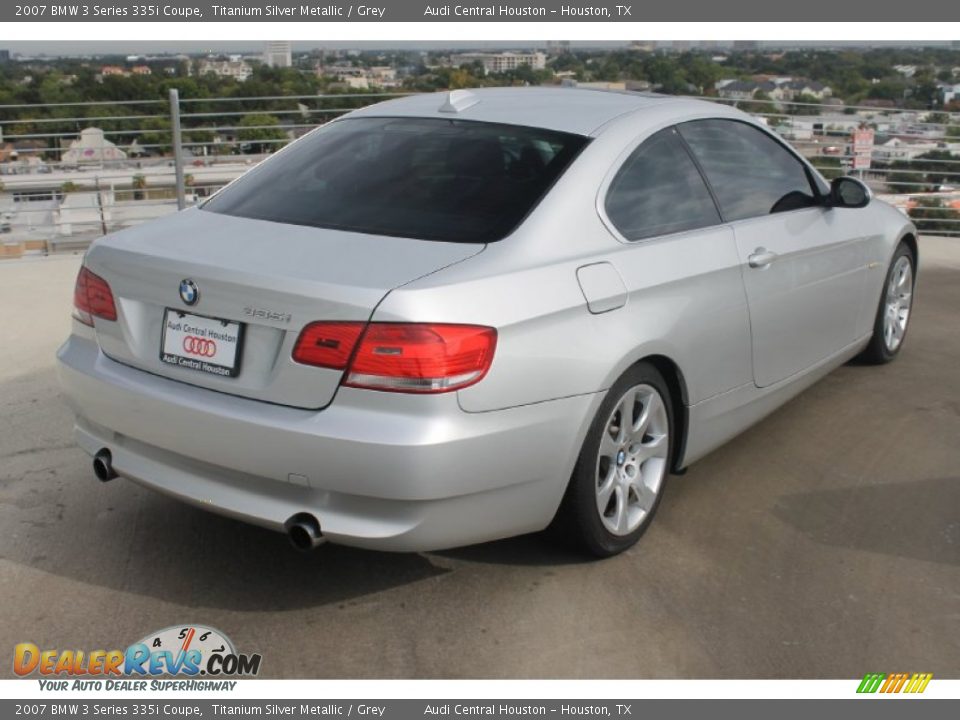 2007 BMW 3 Series 335i Coupe Titanium Silver Metallic / Grey Photo #9