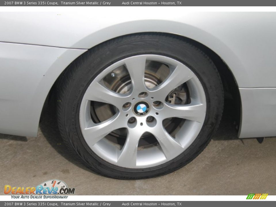 2007 BMW 3 Series 335i Coupe Titanium Silver Metallic / Grey Photo #10
