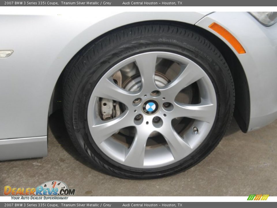 2007 BMW 3 Series 335i Coupe Titanium Silver Metallic / Grey Photo #12