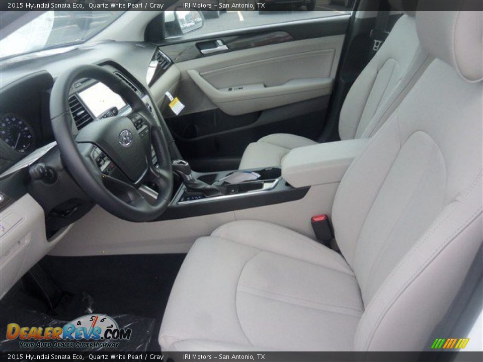 Gray Interior - 2015 Hyundai Sonata Eco Photo #6
