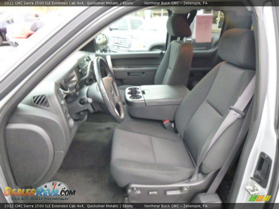2012 GMC Sierra 1500 SLE Extended Cab 4x4 Quicksilver Metallic / Ebony Photo #10