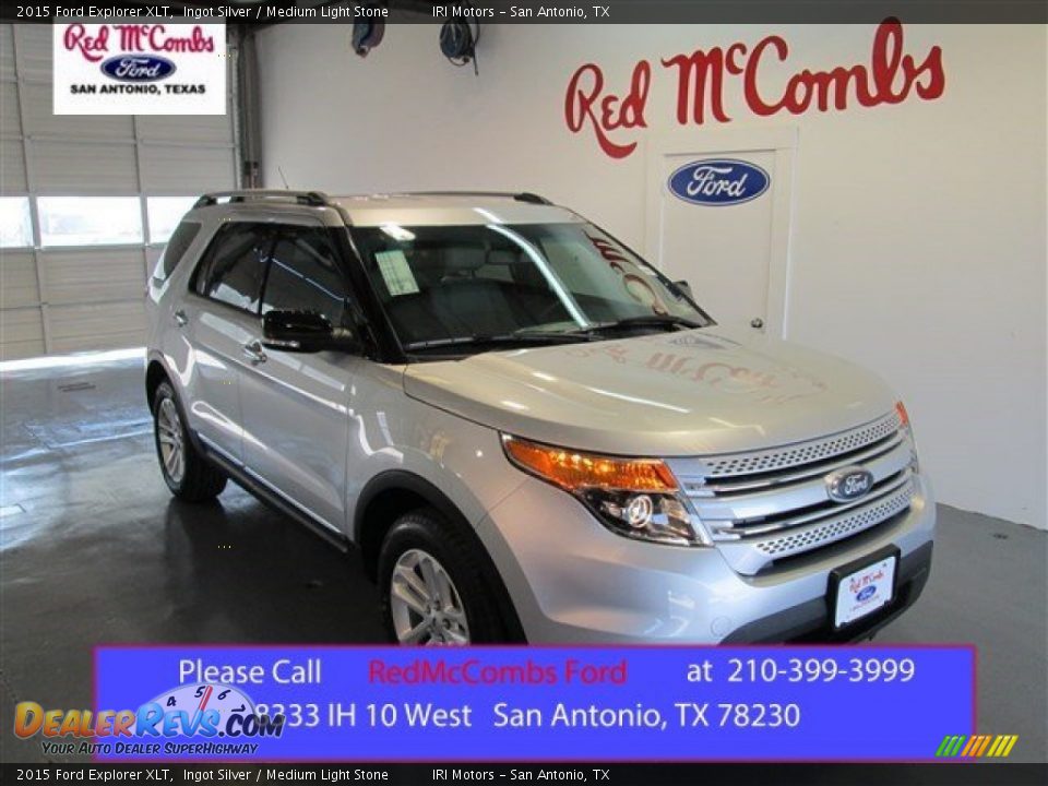 2015 Ford Explorer XLT Ingot Silver / Medium Light Stone Photo #1