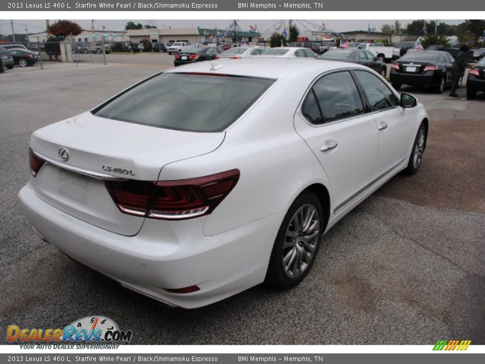 2013 Lexus LS 460 L Starfire White Pearl / Black/Shimamoku Espresso Photo #5