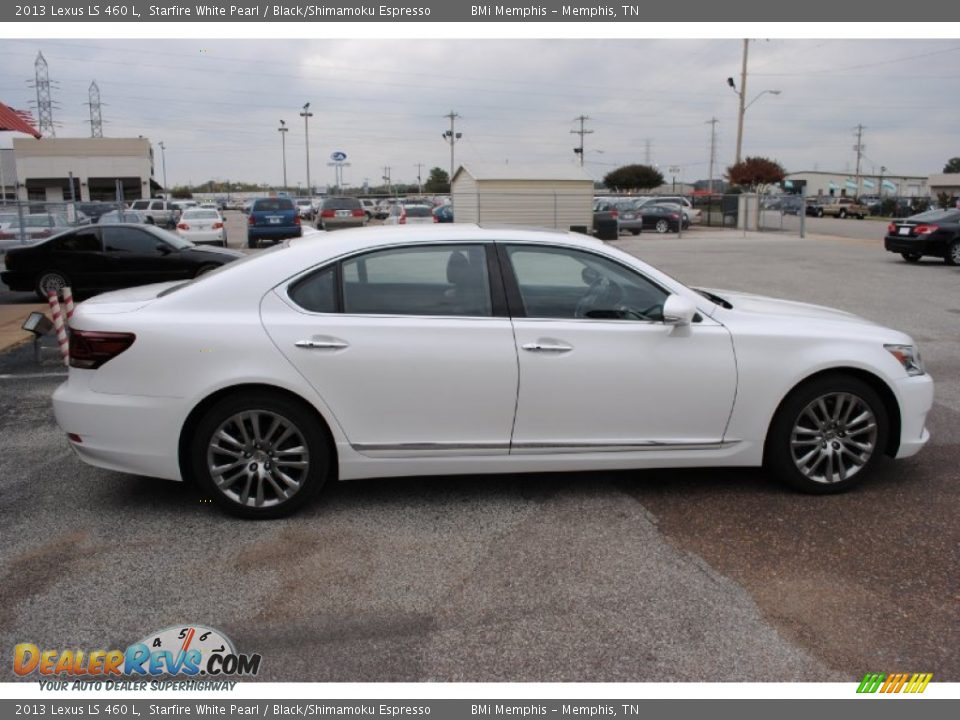 2013 Lexus LS 460 L Starfire White Pearl / Black/Shimamoku Espresso Photo #6
