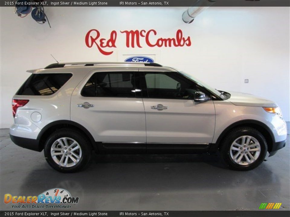 2015 Ford Explorer XLT Ingot Silver / Medium Light Stone Photo #8