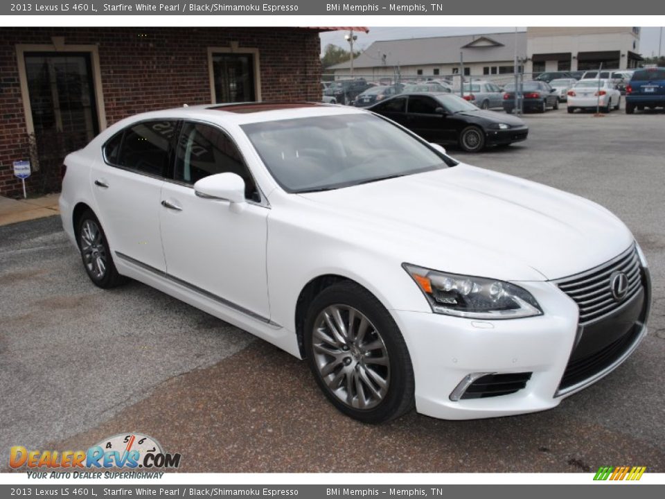 2013 Lexus LS 460 L Starfire White Pearl / Black/Shimamoku Espresso Photo #7