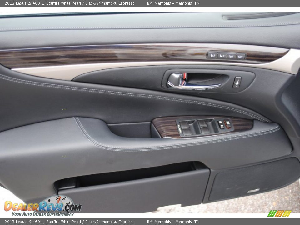 2013 Lexus LS 460 L Starfire White Pearl / Black/Shimamoku Espresso Photo #9
