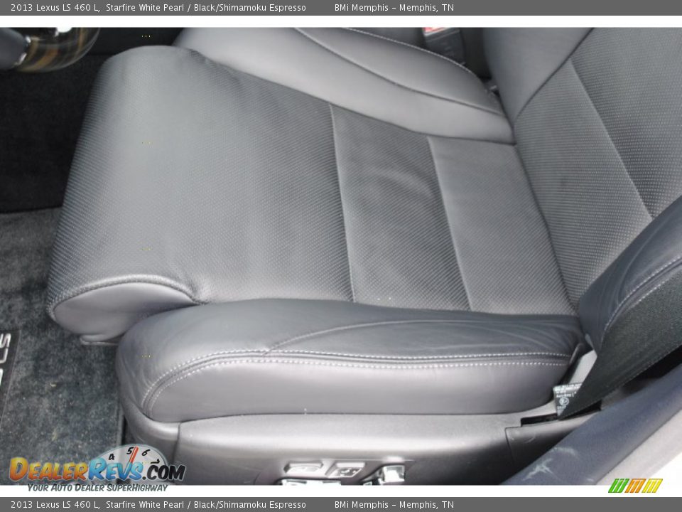 2013 Lexus LS 460 L Starfire White Pearl / Black/Shimamoku Espresso Photo #11