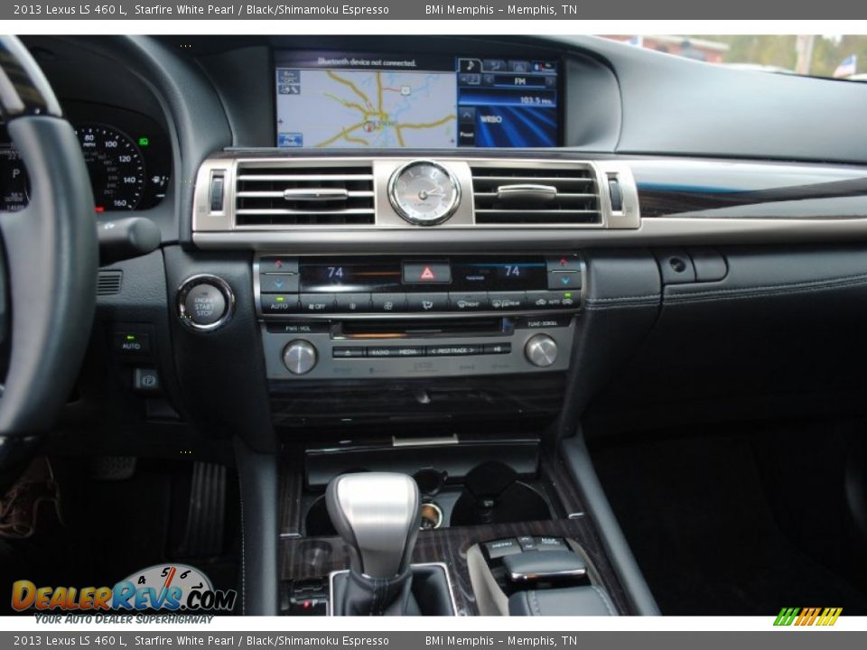 2013 Lexus LS 460 L Starfire White Pearl / Black/Shimamoku Espresso Photo #16