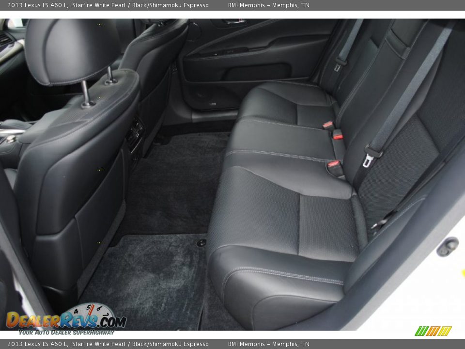 2013 Lexus LS 460 L Starfire White Pearl / Black/Shimamoku Espresso Photo #21