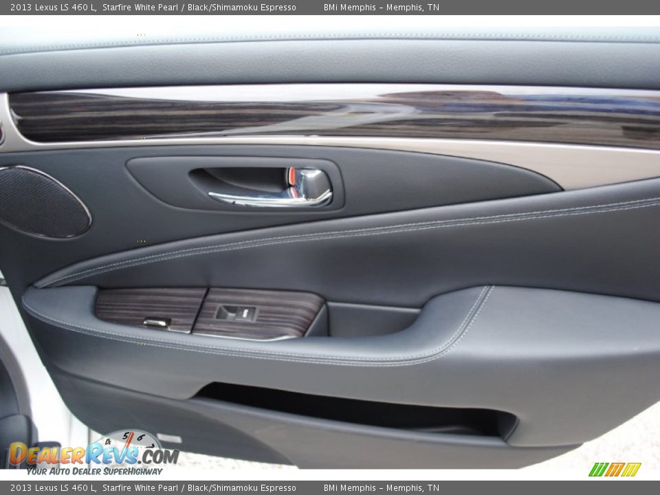2013 Lexus LS 460 L Starfire White Pearl / Black/Shimamoku Espresso Photo #22