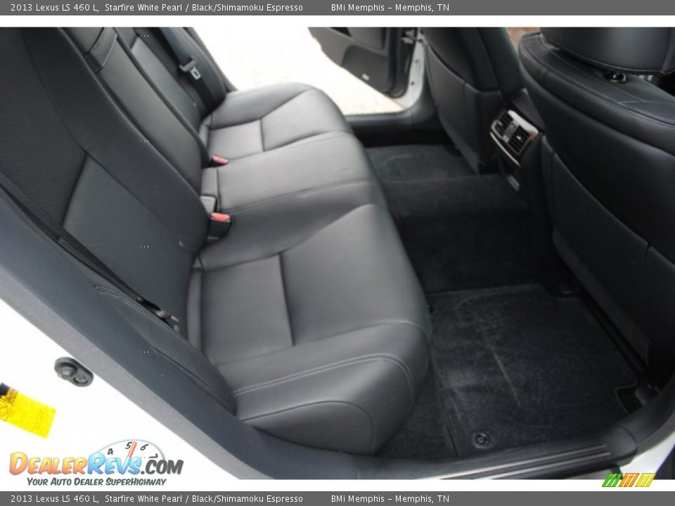 2013 Lexus LS 460 L Starfire White Pearl / Black/Shimamoku Espresso Photo #23