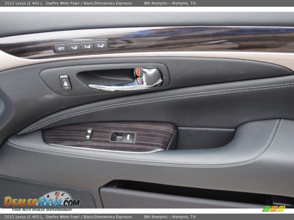 2013 Lexus LS 460 L Starfire White Pearl / Black/Shimamoku Espresso Photo #24