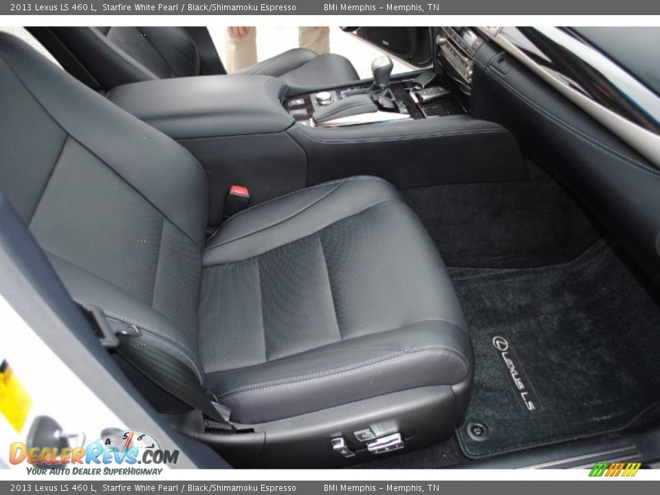 2013 Lexus LS 460 L Starfire White Pearl / Black/Shimamoku Espresso Photo #25